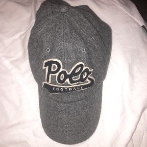 POLO Ralph Lauren Wool Football Cap Hat Adjustable Size